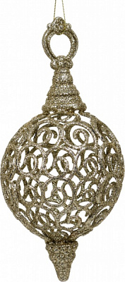 Елочная игрушка Шар HFF231G d 80 мм золотой