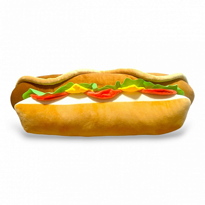 Подушка-обнимашка Хот-дог 30x85 см бежевый Анна