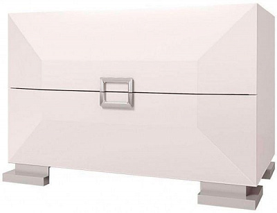 Тумба прикроватная Aqua Rodos Karat KRWHKOM2S-620-white-gloss белый глянец 