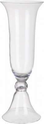 Ваза скляна прозора 22х60 см Wrzesniak Glassworks