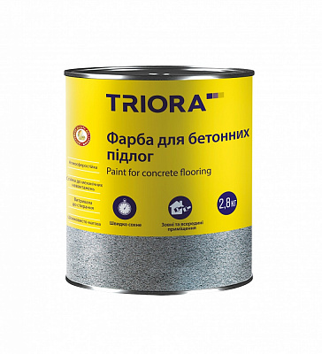 Фарба акрилова Triora База TR для бетонних підлог шовковистий мат 2,8л 2,8кг