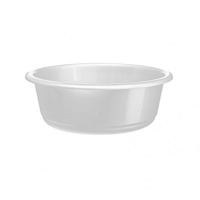 Таз пластиковый Sanja IPPI 40х40х14 см белый с меркой 10 л 