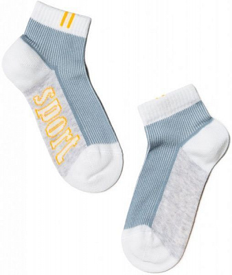 Шкарпетки дитячі Conte-Kids ACTIVE 309 13С-34СП р.14 білий із сірим