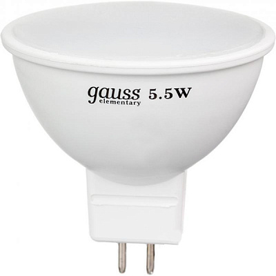 Лампа світлодіодна Gauss Elementary 13516 5.5 Вт MR16 матова GU5.3 220 В 2700 К
