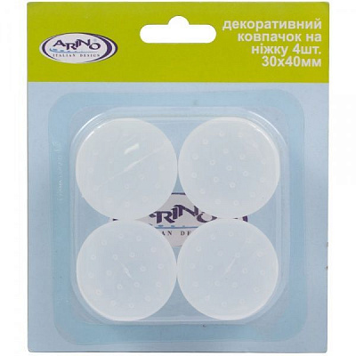 Ковпачок декоративний на ніжку 30x40 мм білий 4 шт.