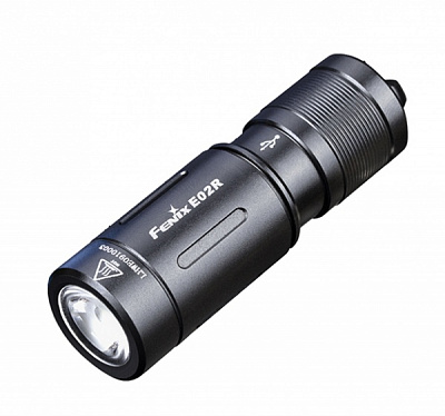 Брелок-фонарик Fenix РУЧНОЙ E02R, 200лм, 48м черный