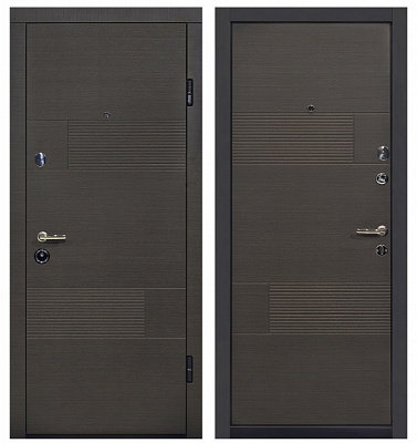 Двері вхідні Міністерство дверей Оптима 58 венге сірий горизонт 2050x960 мм праві