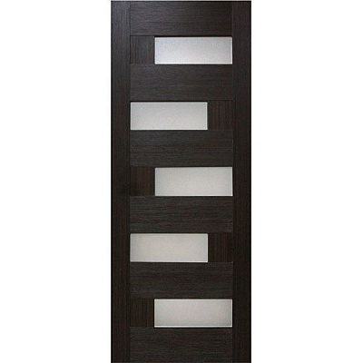 Дверь межкомнатная ОМиС Домино-R 90 см венге со стеклом