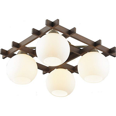 Люстра Altalusse INL-3089С-04 антична бронза/волоський горіх