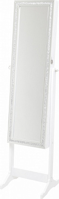 Підлогове дзеркало із секцією для зберігання аксесуарів A3637 3600x12300 мм білий