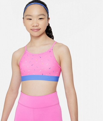 Бра Nike G NK ONE BRA LOGO PRINT FD4852-675 р.XS рожевий