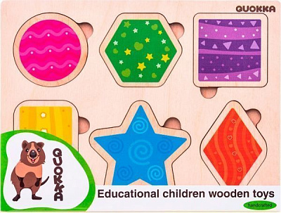 Пазл-вкладыш Quokka Геометрические фигуры (4820217310114)