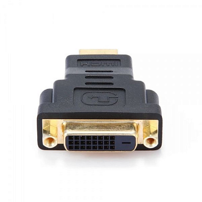 Адаптер Cablexpert черный (A-HDMI-DVI-3) HDMI-DVI, M/F, позолоченные контакты 