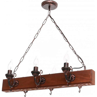 Люстра підвісна Геотон НСБ 02-60-164 Р-1695С 6xE14 венге 47363