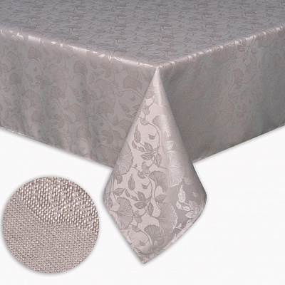 Скатертина водонепроникна Vesta 140x240 см тауп La Nuit