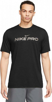 Футболка Nike M NK DF TEE DB NIKE PRO FJ2393-010 р.S чорний