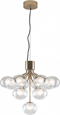 Люстра потолочная Sensio Madeira 11x5 Вт G9 матовая латунь/белый HU-C-074620-8+2+1