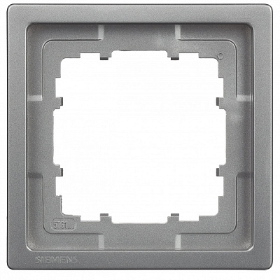 Рамка одноместная Siemens Style платина металлик 5TG13211