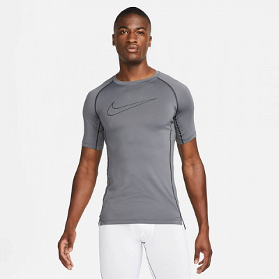 Футболка Nike M NP DF TIGHT TOP SS DD1992-068 р.L світло-сірий