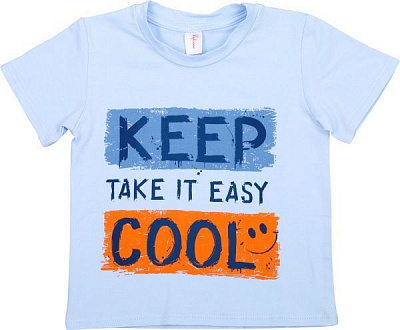 Футболка детская Роксана Смайлы №01/16911 р.104 светло-голубой 