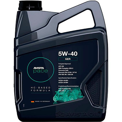 Моторне мастило AVISTA PACE 5W-40 1 л 150815
