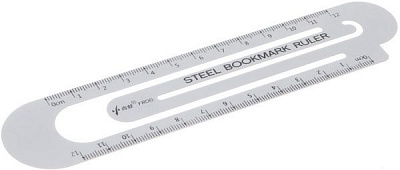 Лінійка металева біла 12 см