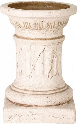Кашпо шамотное Колонна низкая 40 круглый 14,1л кремовый 