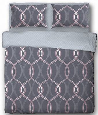 Комплект постельного белья Illusion 2 красный с серым Ibodo 