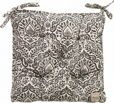 Подушка на стул PERLA Вензель графит 40x40 см La Nuit