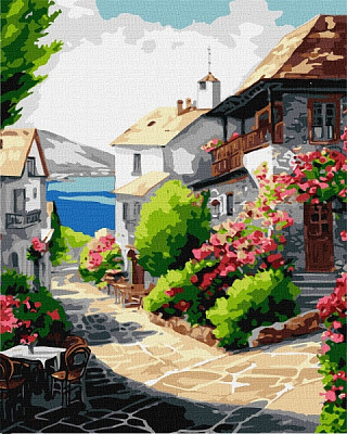 Картина по номерам Город у моря Идейка 