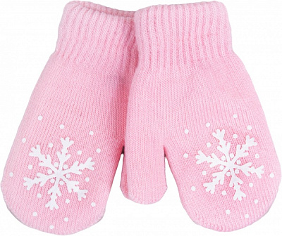 Варежки YO! р.10 розовый 