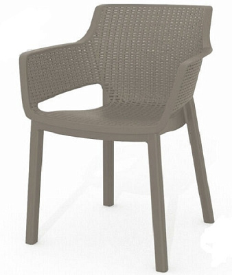 Крісло пластикове Keter Eva 530x625x790 мм капучіно 247232