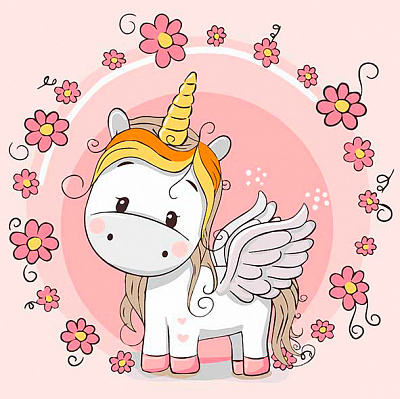 Картина по номерам Единорожка с крыльями 15501-AC 30х30 см ArtCraft 