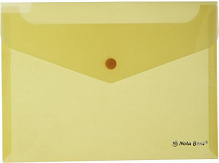 Папка-конверт на кнопке А5 желтая Nota Bene