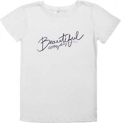 Футболка для девочек Luna Kids с принтом Beautiful р.152 белый 