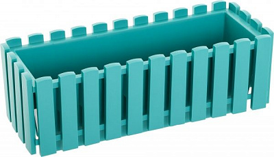 Ящик балконний Plastkon Fency прямокутний 6,2л бірюзовий