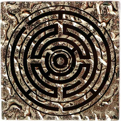 Декор для пола Grandkerama Тако Лабиринт 2060 80х80х8 мм золотой