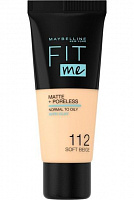 Тональний крем Maybelline New York Fit Me Matte and Poreless Foundation 112 Soft Beige 30 мл