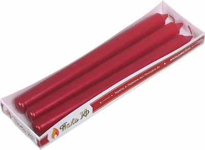 Свічка столова 22х240 3 шт. червона Pako-If