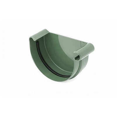 Заглушка желоба правая Bryza 125 мм зеленый 