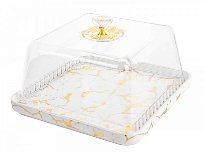 Блюдо з кришкою Marble White 926-009 Lefard