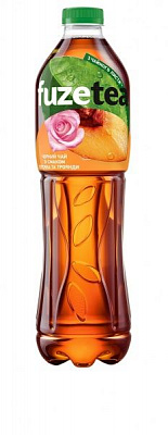 Чай Fuzetea Чай чорний зі смаком персика та троянди 1,5 л (5449000235985)