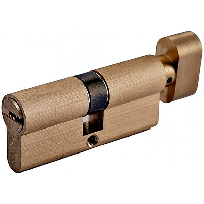 Цилиндр MVM Р6Р 30x30 ключ-вороток 60 мм матовая латунь