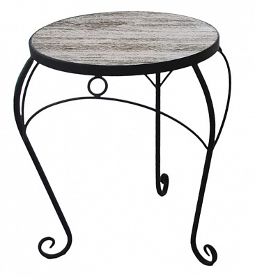 Подставка для цветов одинарная металл мозаика круг L JF241384-1-1 320x410 см серый