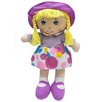 Лялька Девілон 860913 м'яконабивна з вишитим обличчям 36 см фіолетова