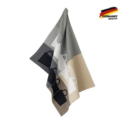 Рушник Tabea Чашки 50х70 сірий 50x70 см Kela сірий