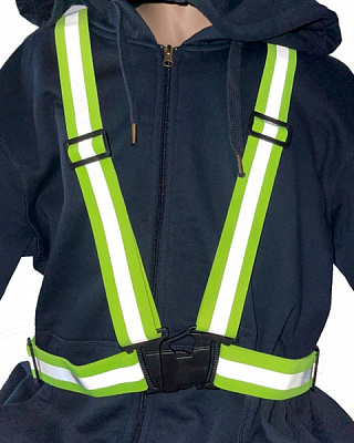 Жилет сигнальный LOOM пояс-подтяжка р. one size LM-0039-green зеленый