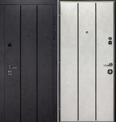 Дверь входная Булат Гарант 535 бетон антрацит / бетон снежный 2050x950 мм правая