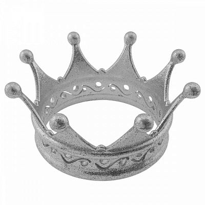 Елочная игрушка Корона 3,5 см серебряный