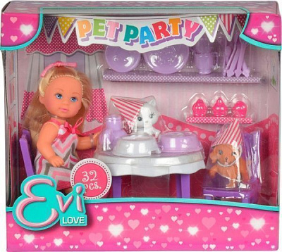 Ляльковий набір Simba Evi ВечІрка домашніх улюбленців 522324